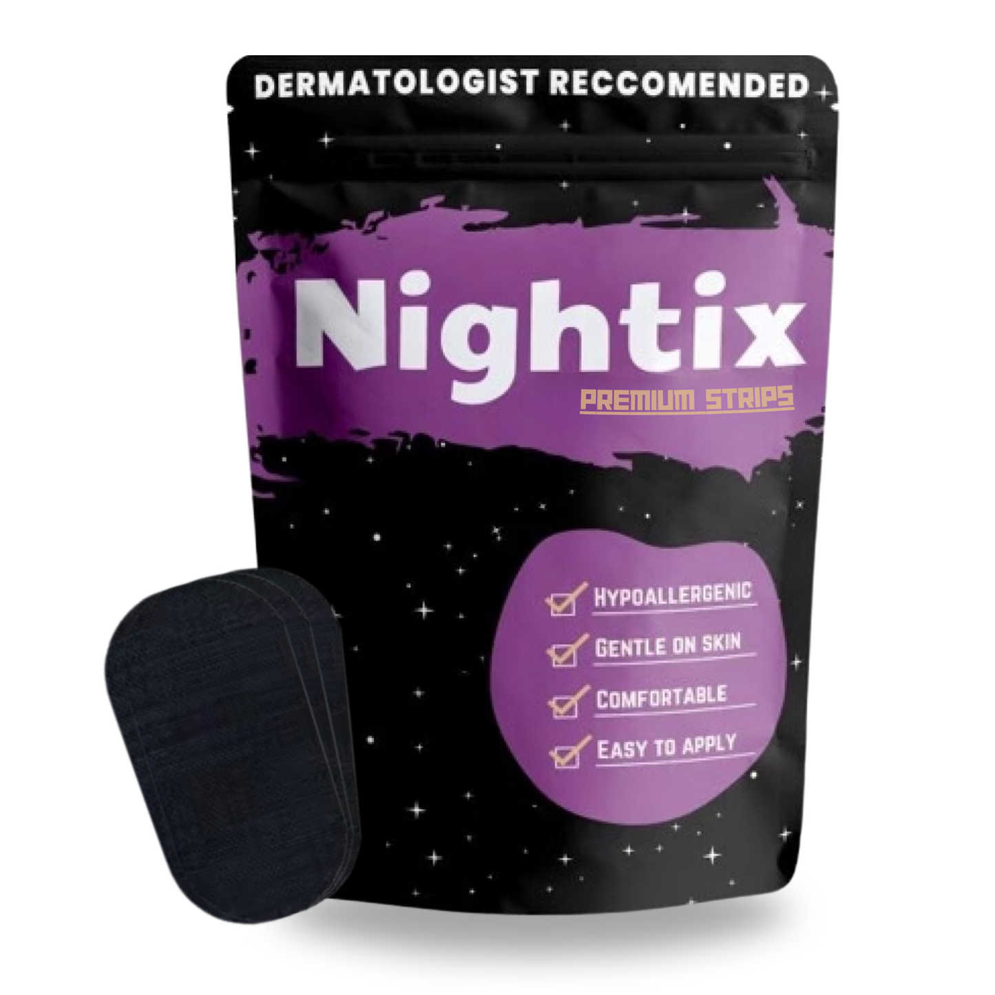 Mouth Tape for Sleeping - Anti Snoring, Medical Grade, Breathable, Pain Free Removal & Hypoallergenic - Nightix