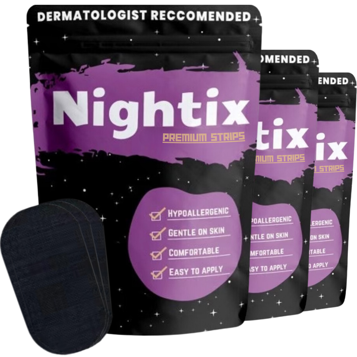 Mouth Tape for Sleeping - Anti Snoring, Medical Grade, Breathable, Pain Free Removal & Hypoallergenic - Nightix